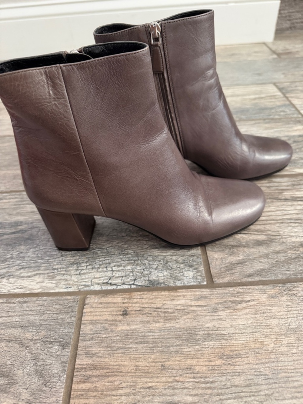 Prada leather ankle boots